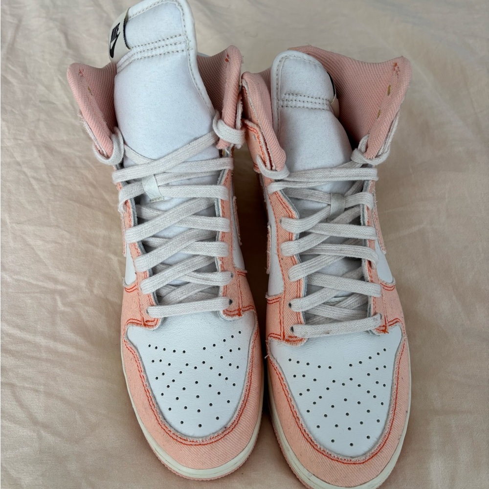 White and orange high top dunks